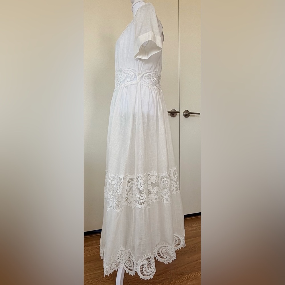 Zimmerman 100% cotton White Lace Maxi Dress - Picture 3 of 16